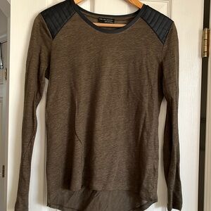 Zara faux leather top